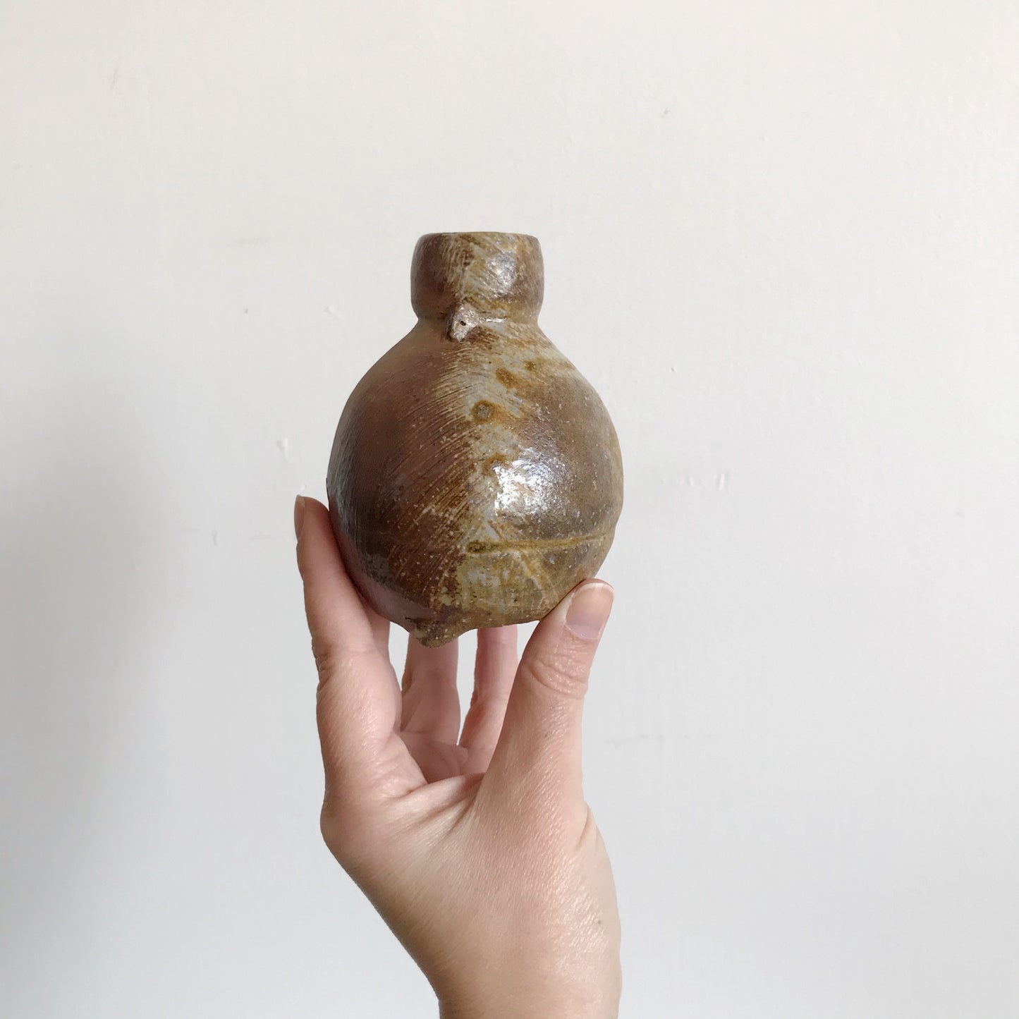 Vintage Studio Pottery Vase, 4.25”