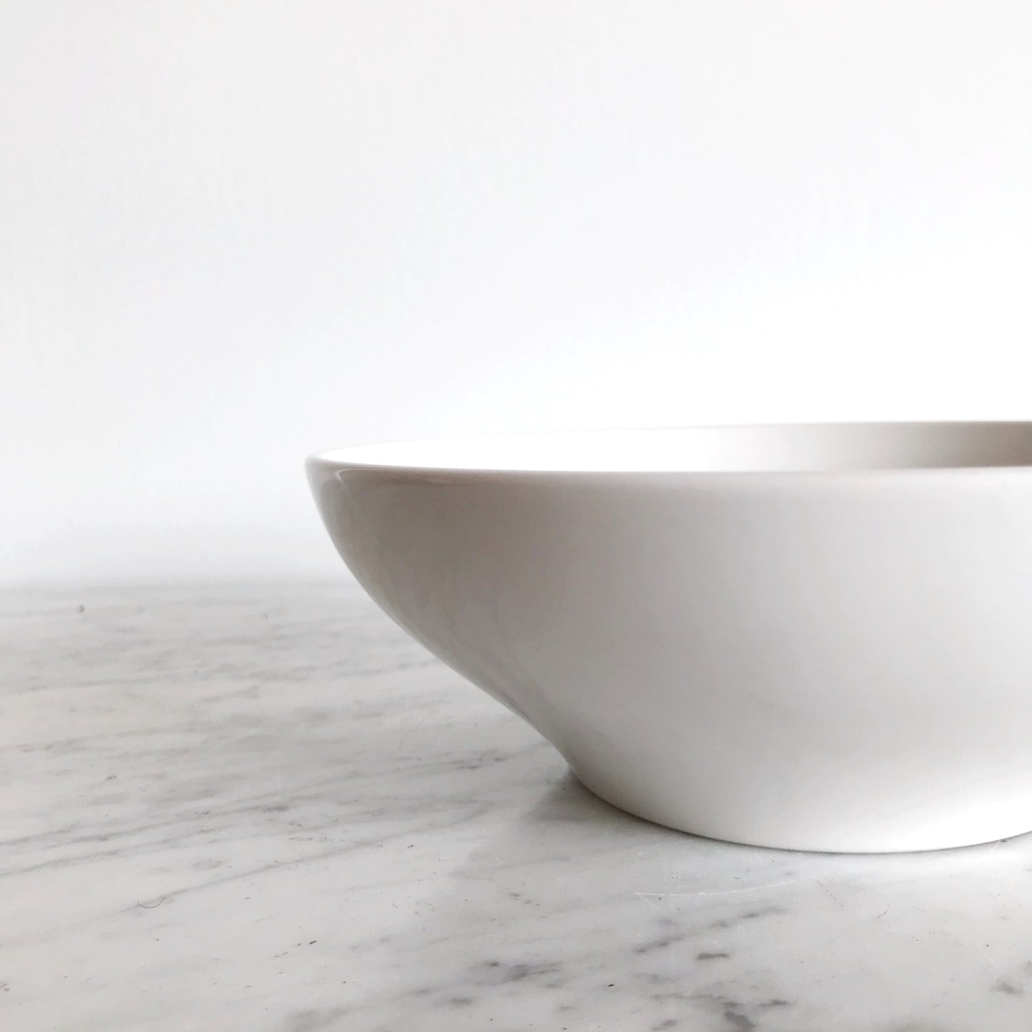 Vintage White Ceramic Serving Bowl