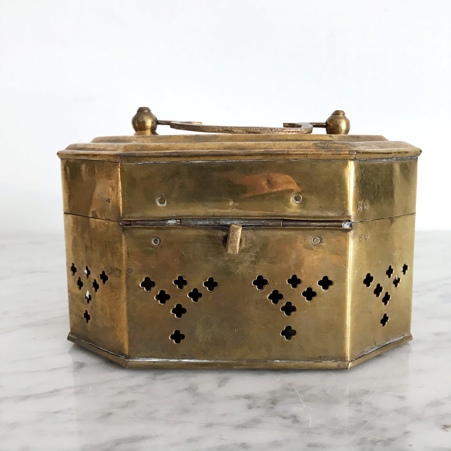 Large Vintage Brass Cricket Box
