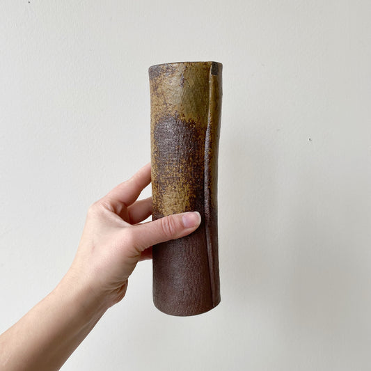 Vintage Cylindrical Studio Pottery Vase