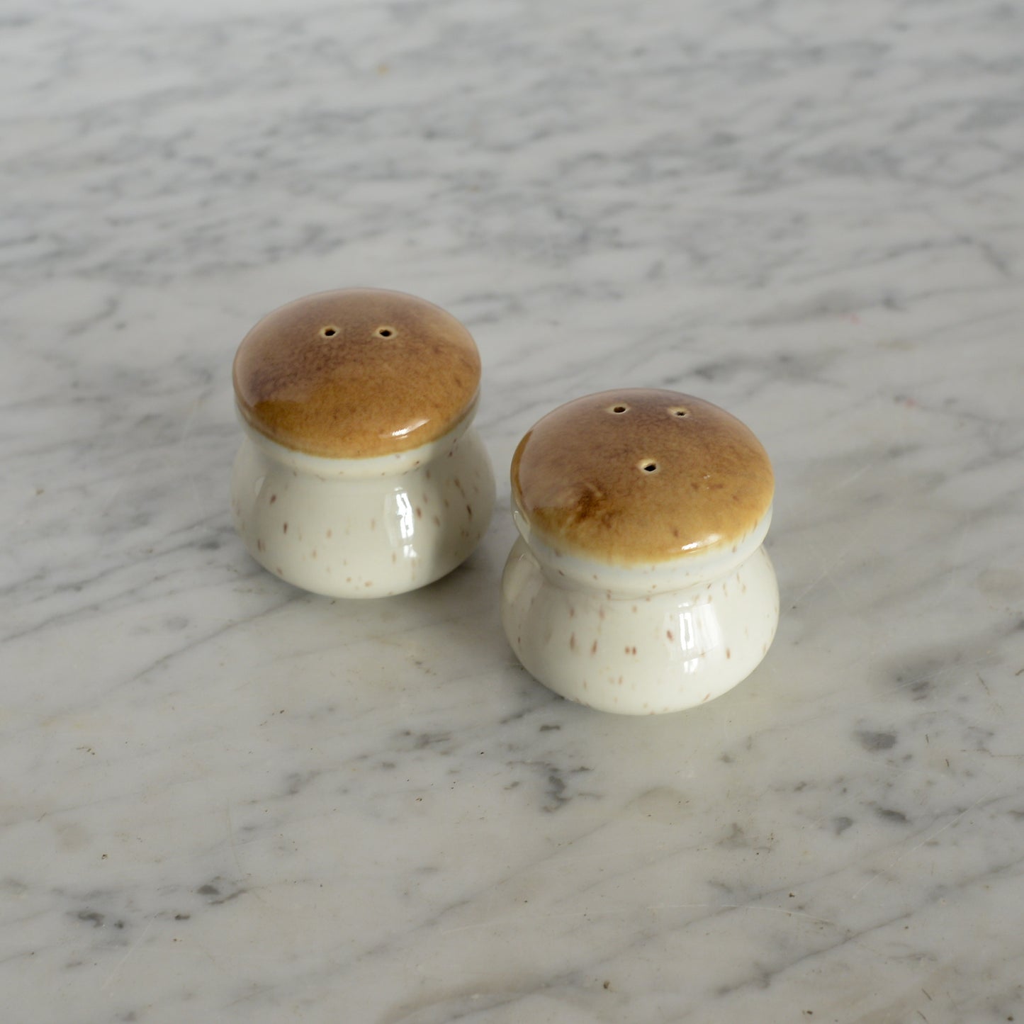 Vintage Button Mushroom S&P Shaker Set