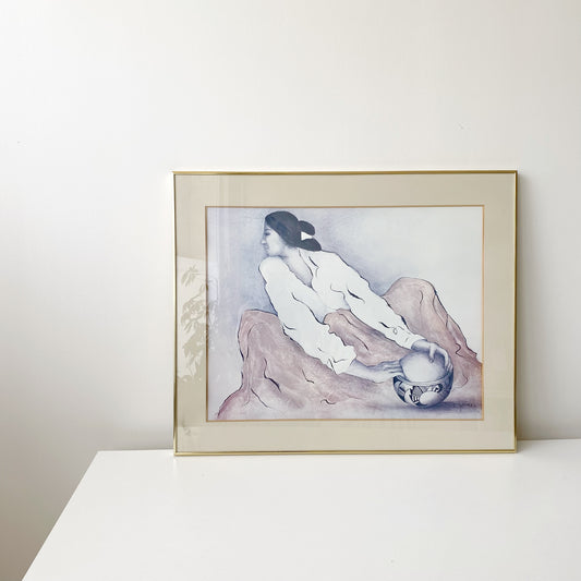 Framed Art Poster Print, "Pottery Keeper" by R.C. Gorman (33.25 x 27.25)