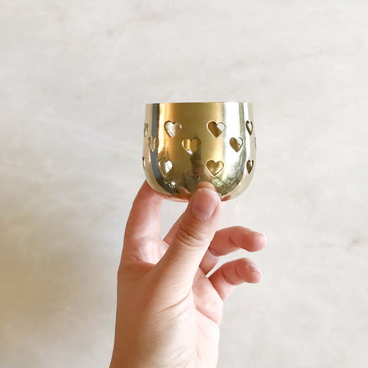 Vintage Brass Lantern Tea Light Holder
