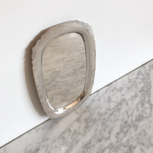 Vintage Silver Tray with Decorative Corners