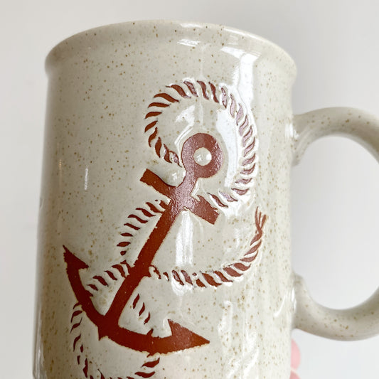 Vintage Ceramic Anchor Mug