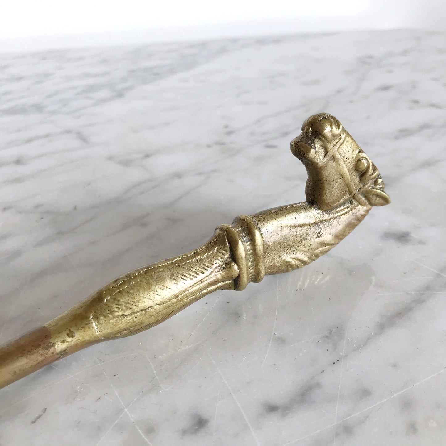 Antique Brass Horse Shoehorn