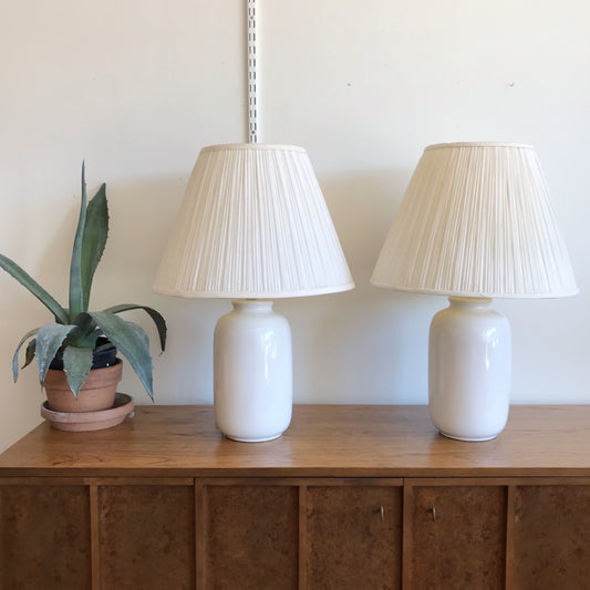 Pair of Vintage Ceramic Lamps, circa 1990