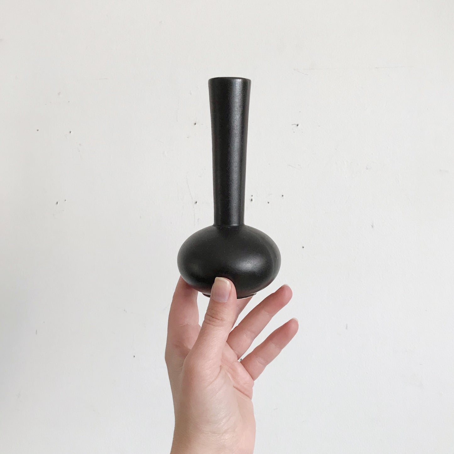 Vintage Black Mod Bud Vase
