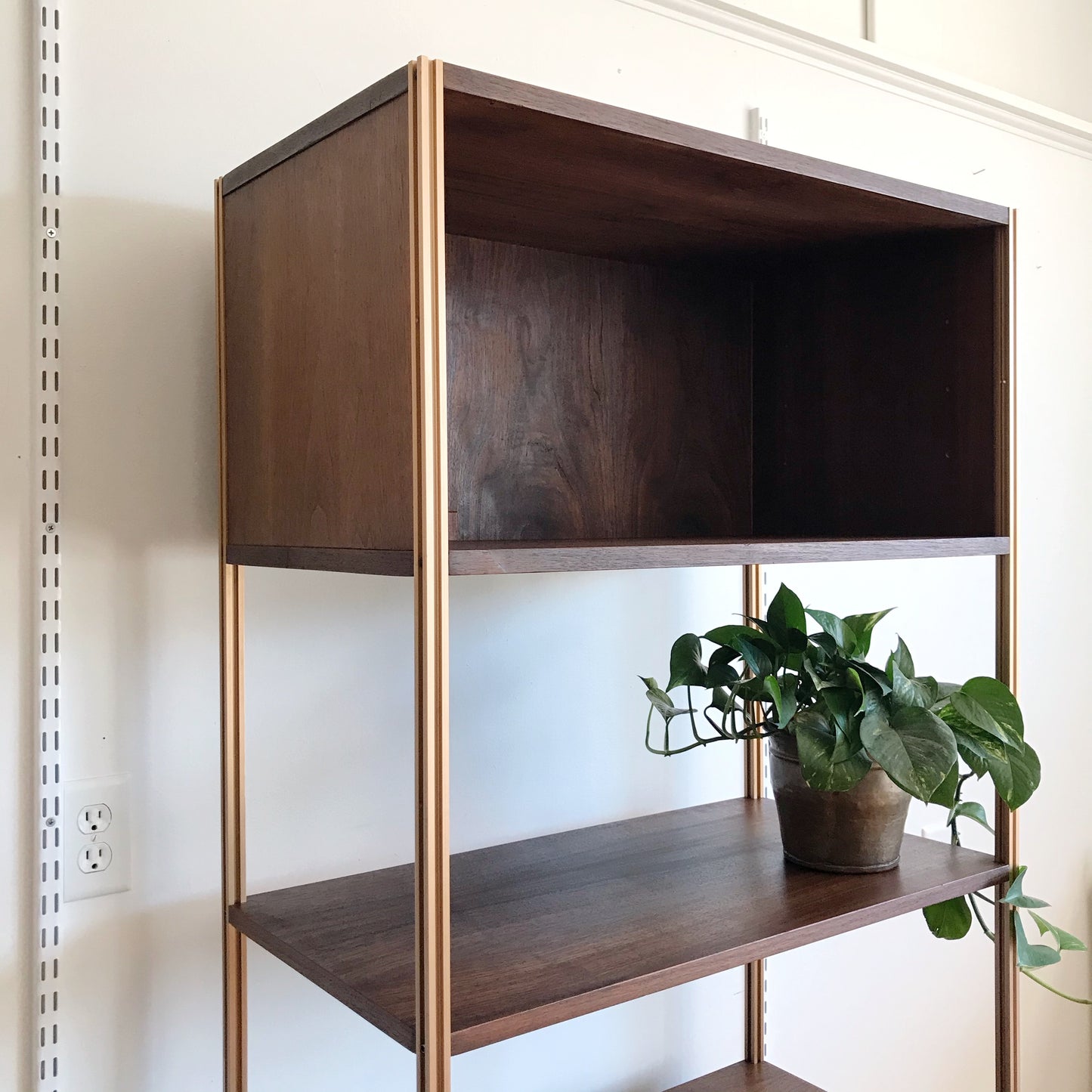 Vintage MCM Cabinet with Shelving