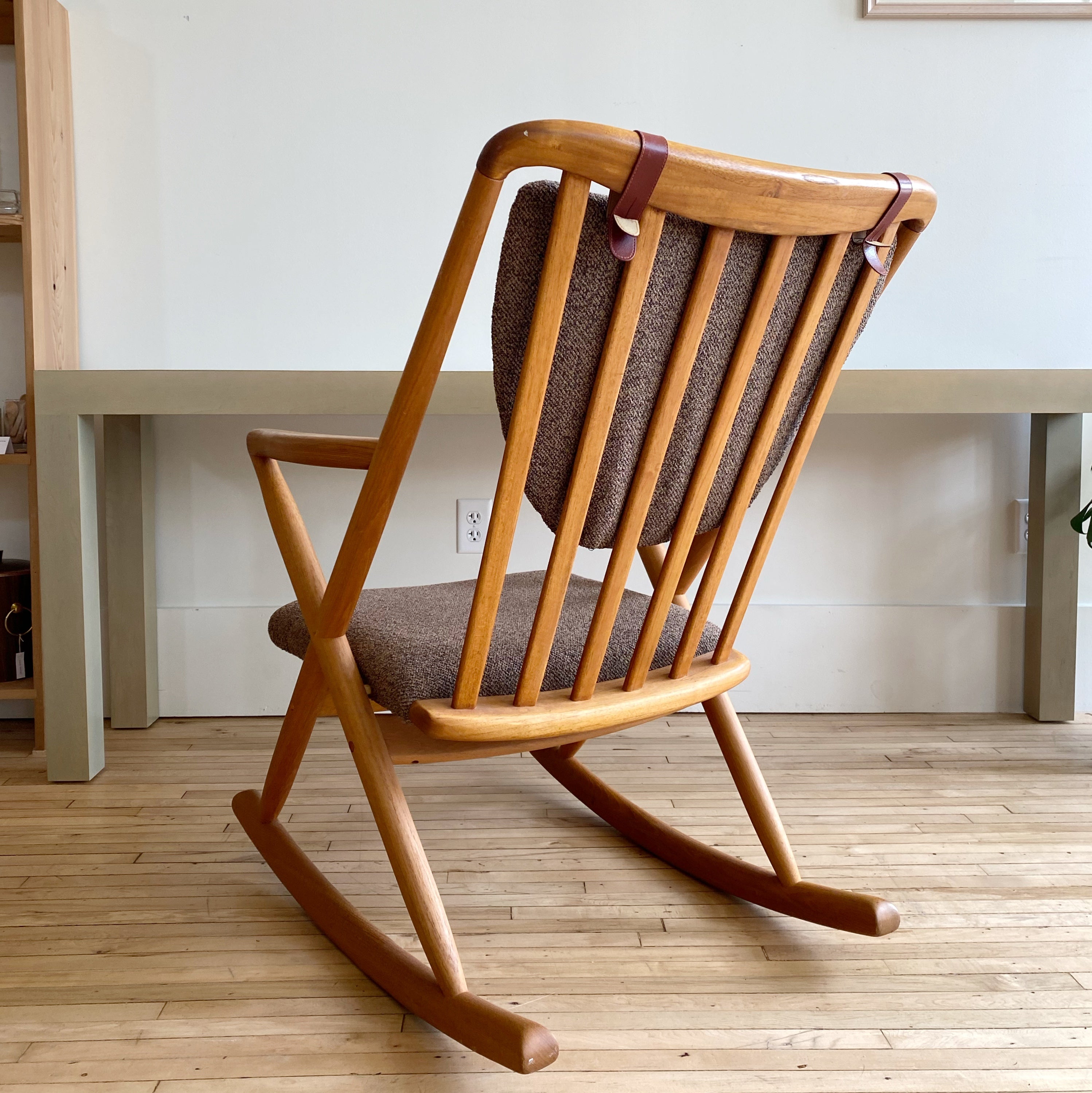 Scandinavian wooden rocking discount chair