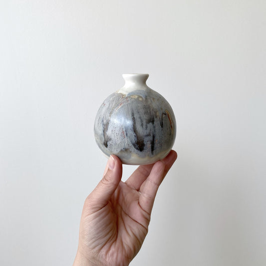 Handcrafted Pottery Bud Vase, 4”