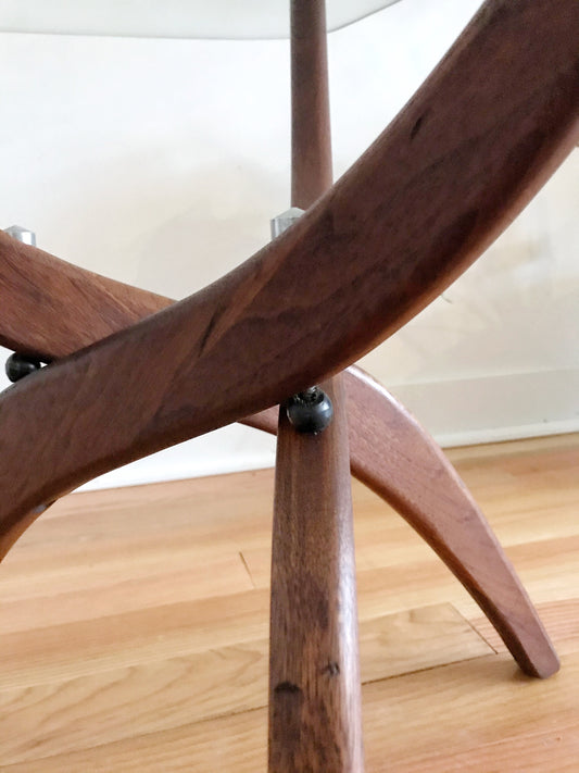 Walnut + Glass Side Table by Forest Wilson