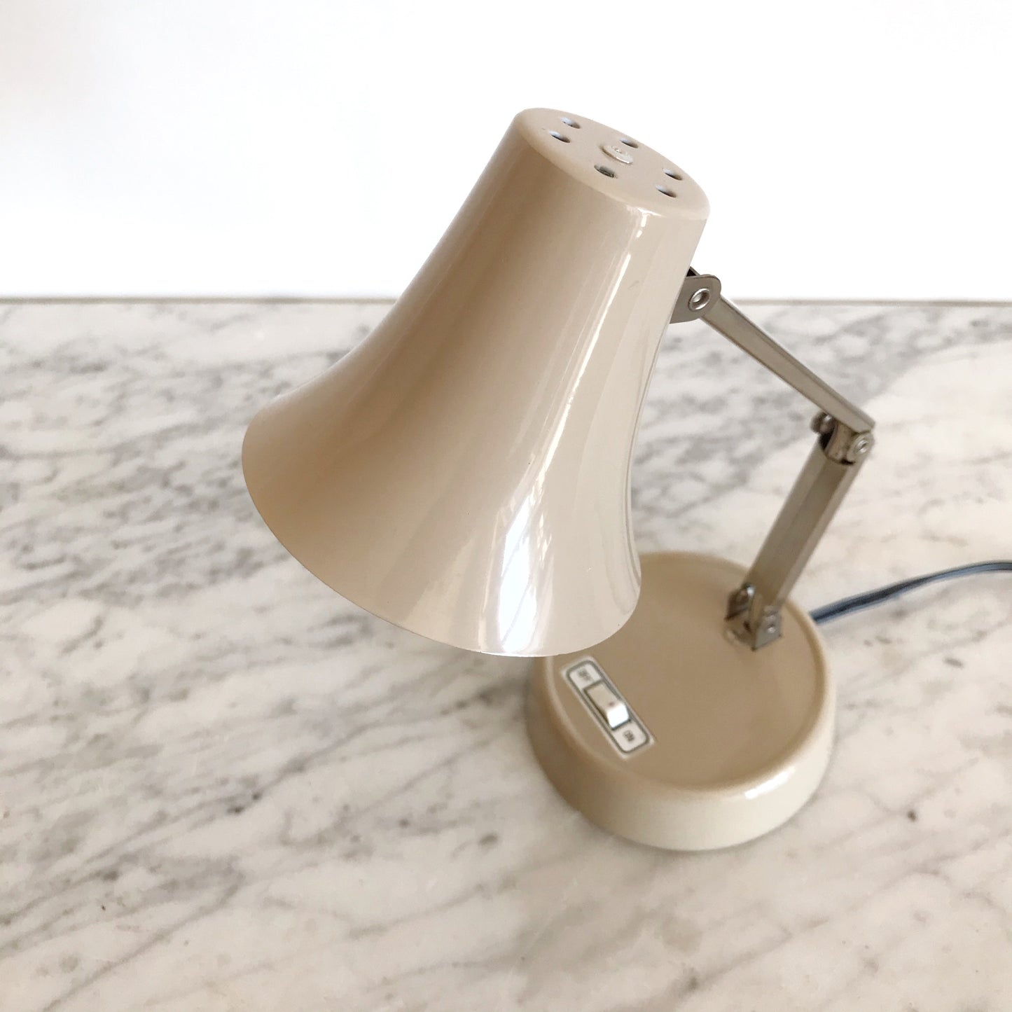 Petite Vintage Tan Desk Lamp