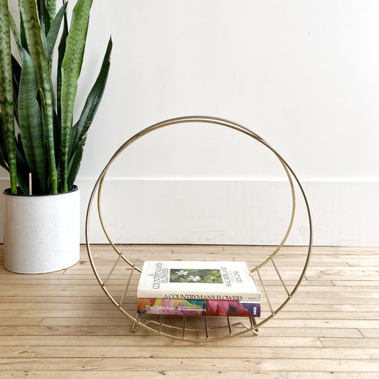 Vintage Brass “Hoop” Magazine Holder