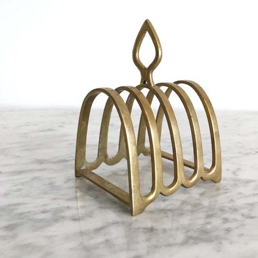 Vintage Brass Letter Holder, Spade Handle