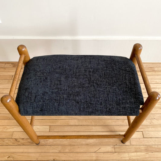 Vintage Modern Upholstered Stool