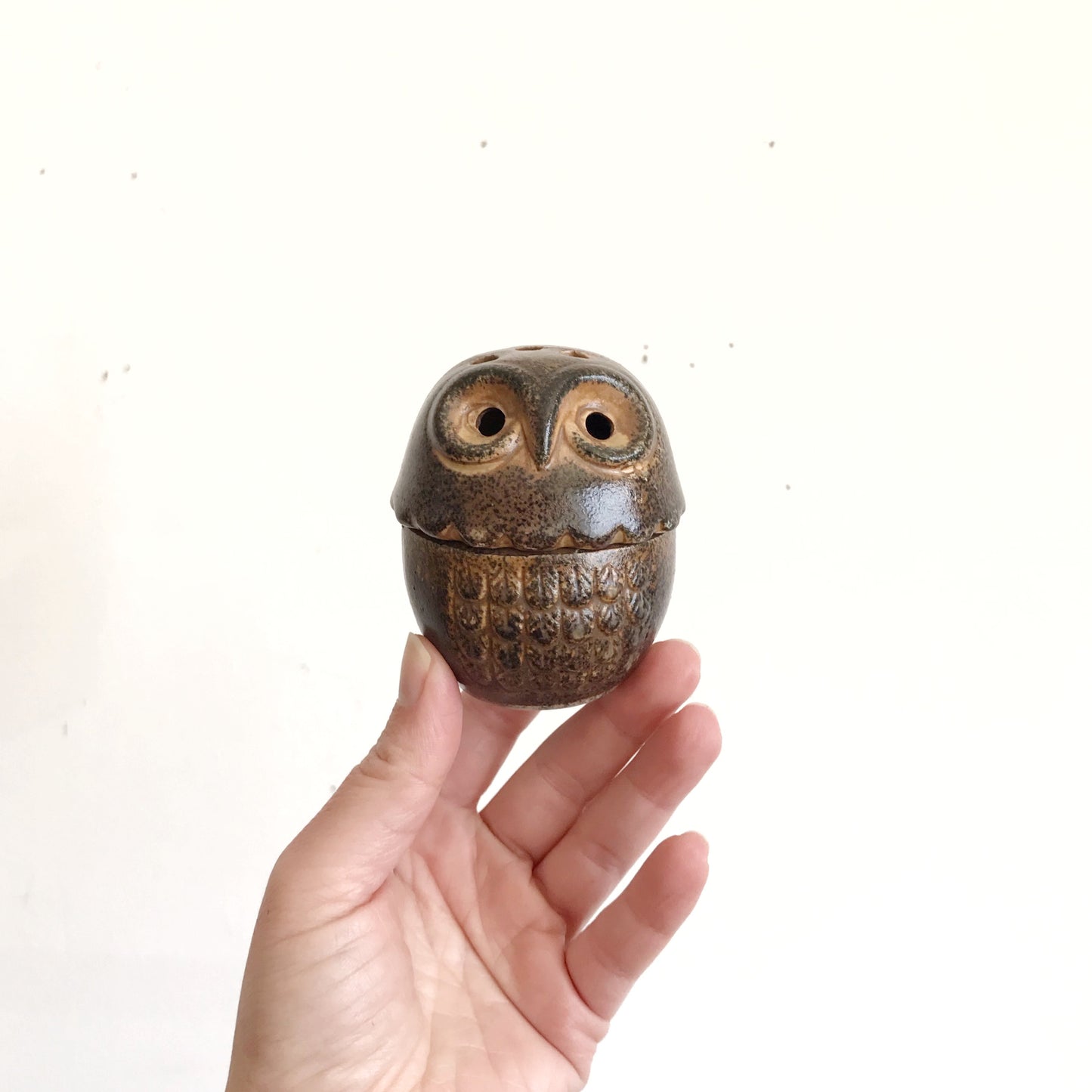 Vintage Ceramic Owl Incense Burner, Japan