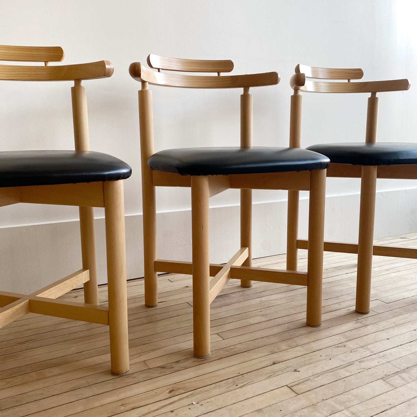 S/3 Contemporary Modernist Scandinavian Dining Chairs