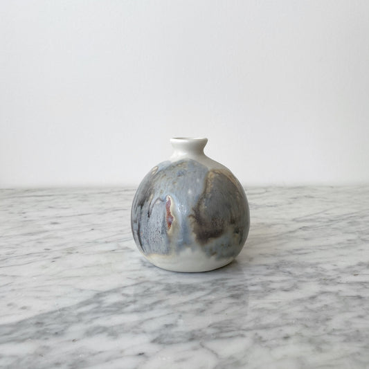 Handcrafted Pottery Bud Vase, 4”