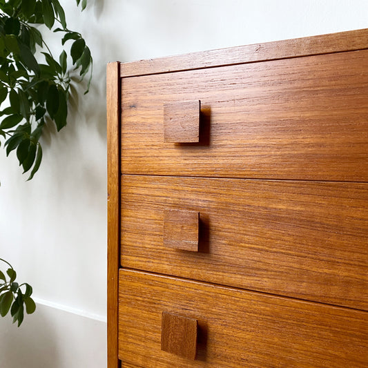 Petite Teak Scandinavian Chest of Drawers