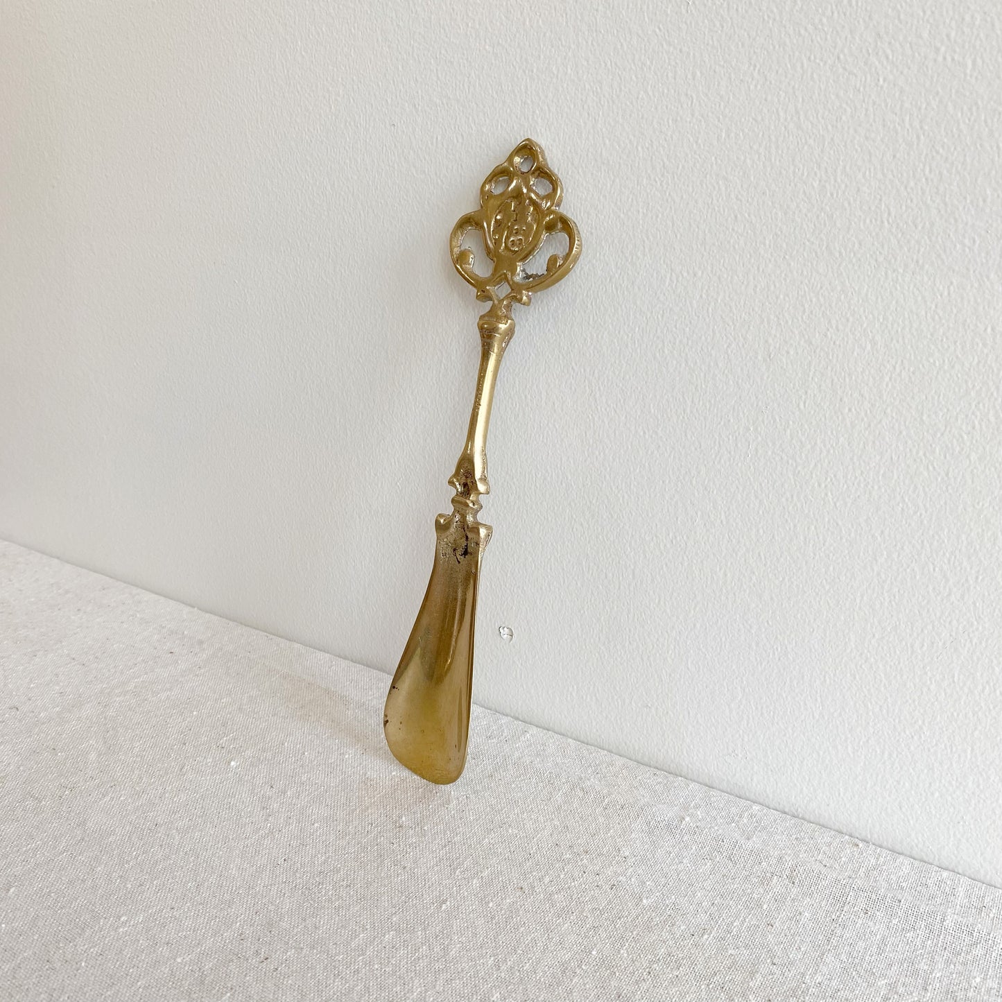 Vintage Solid Brass Shoehorn