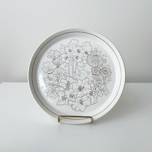 1970’s Vintage Floral Platter, 10.5”
