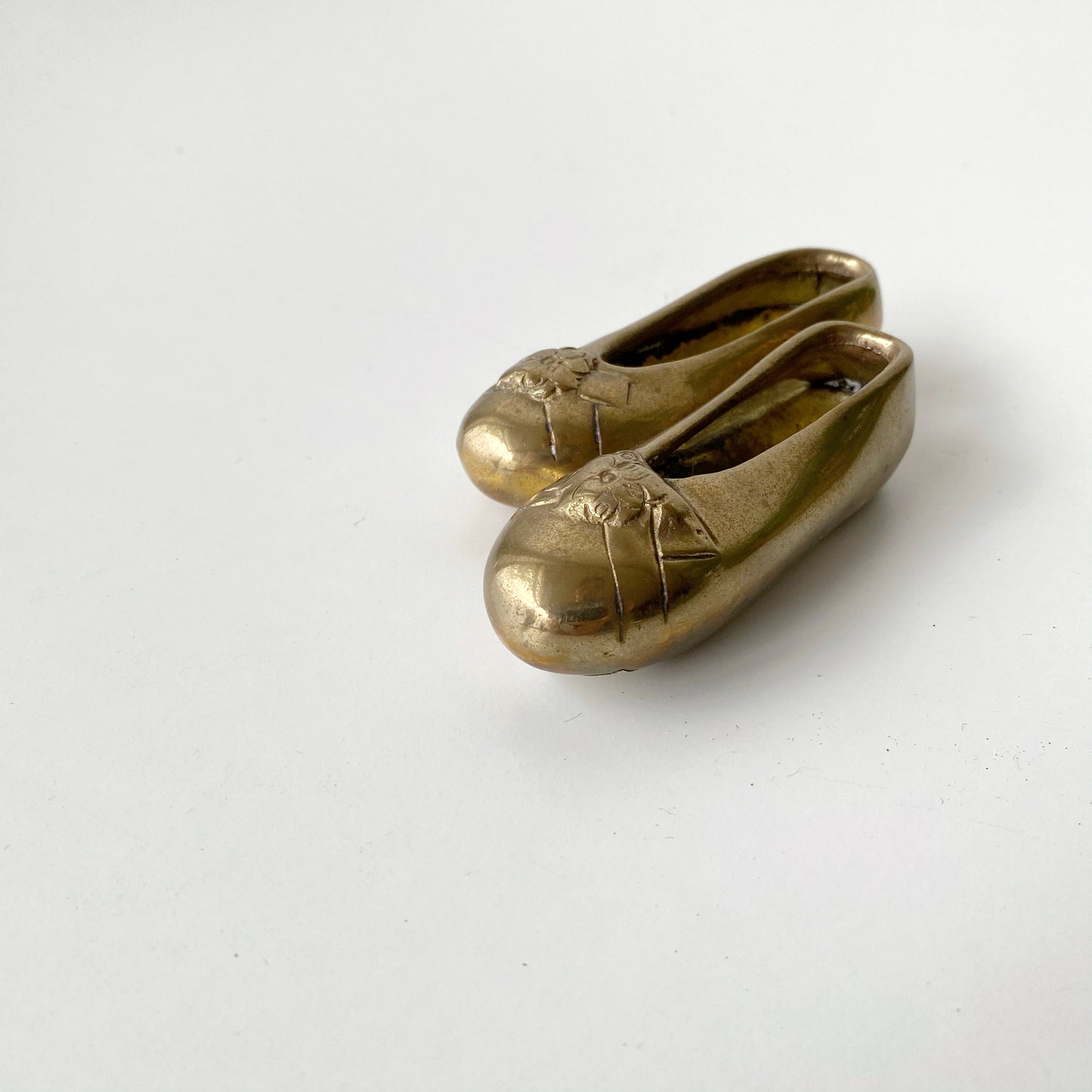 Vintage Brass Ballerina Slippers