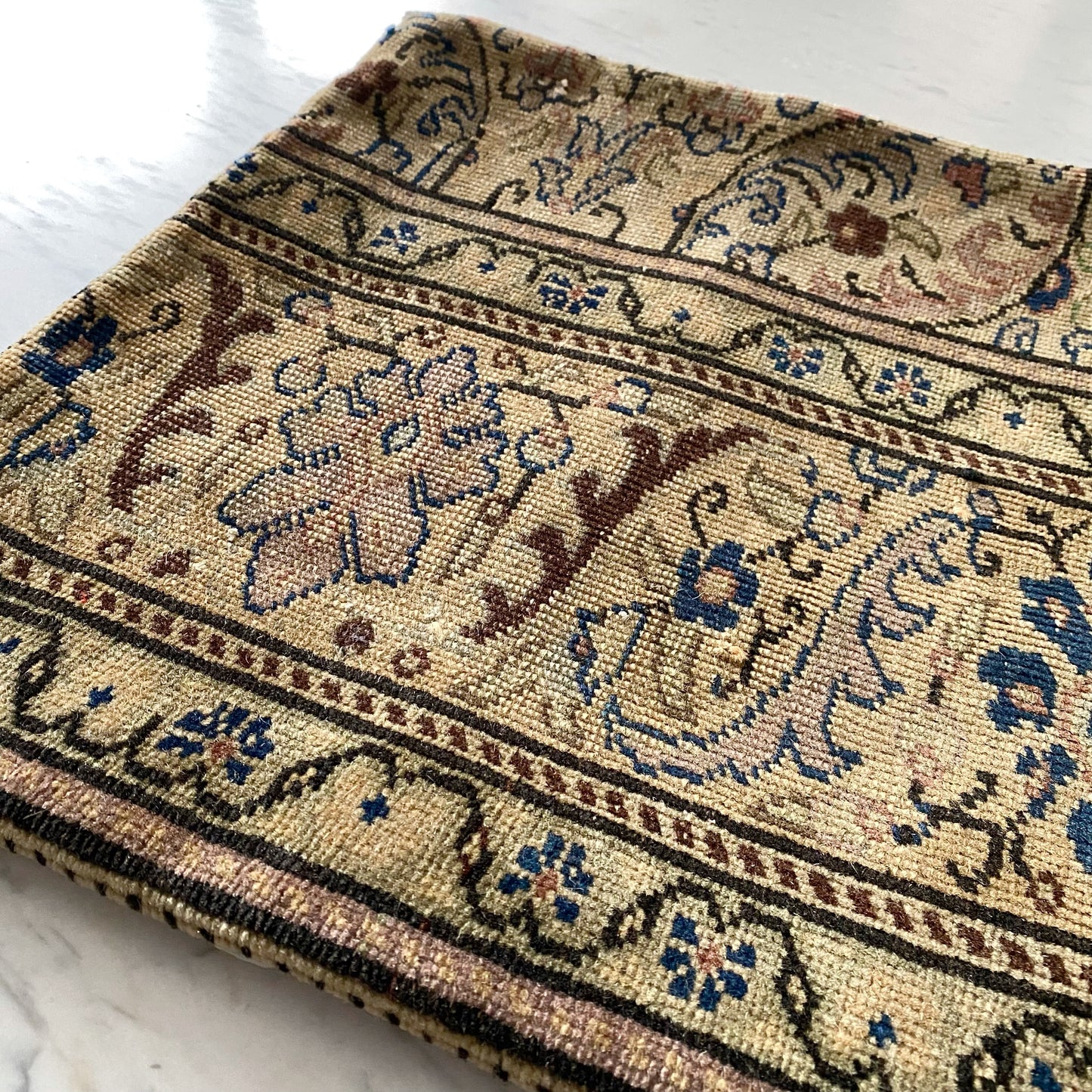 Turkish Hand-knotted Pillow Cover (16” x 16”)