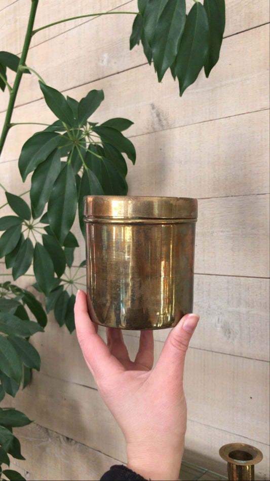 Vintage Brass Canister