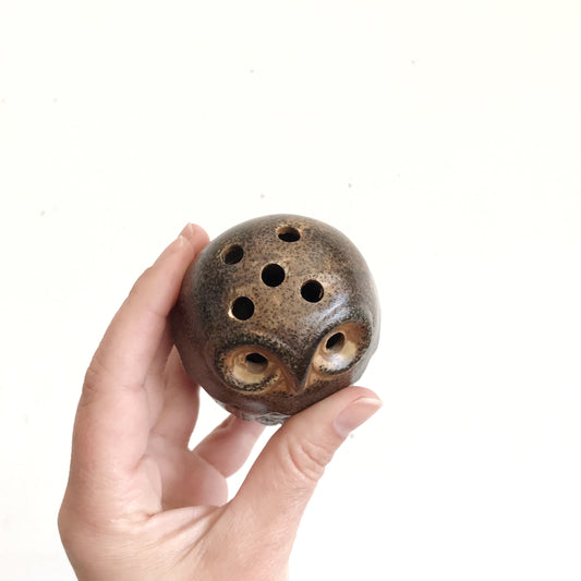 Vintage Ceramic Owl Incense Burner, Japan