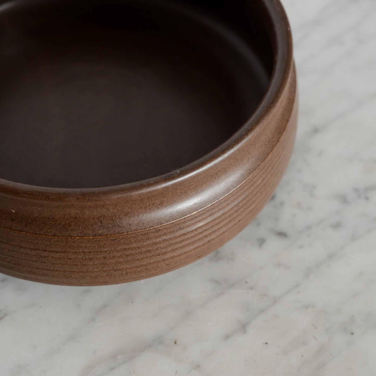 Vintage Brown Ceramic Bowl, 8”