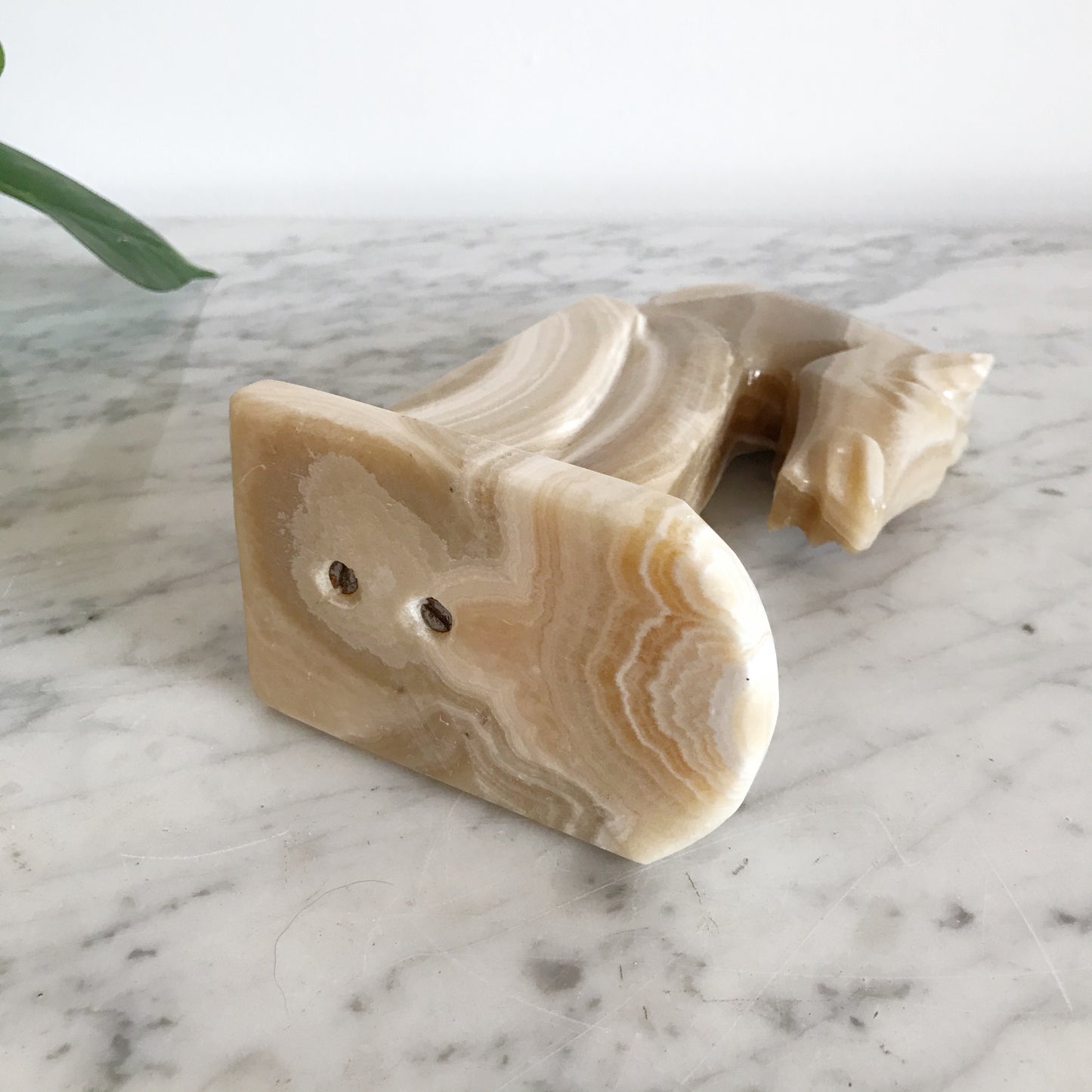 Large Vintage Marble Horse Statue / Bookend