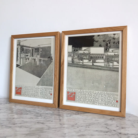 Pair of Frank Lloyd Wright Architectural Pictures