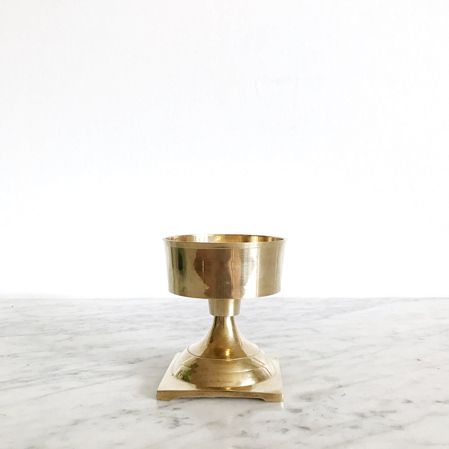 Vintage Dual-Purpose Brass Candle Holder