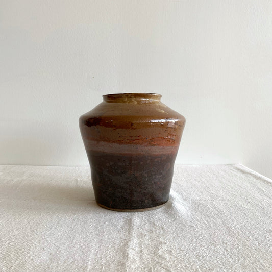 Vintage Stoneware Pottery Vase, 6.5” tall