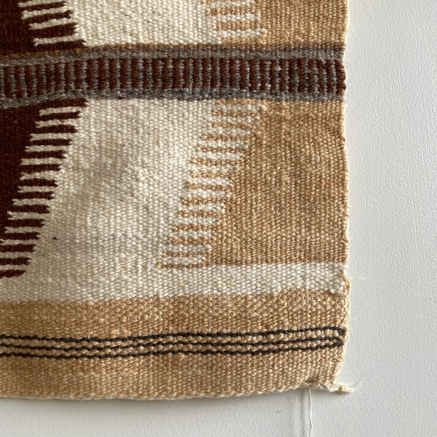 Vintage Handwoven Textile, Brown