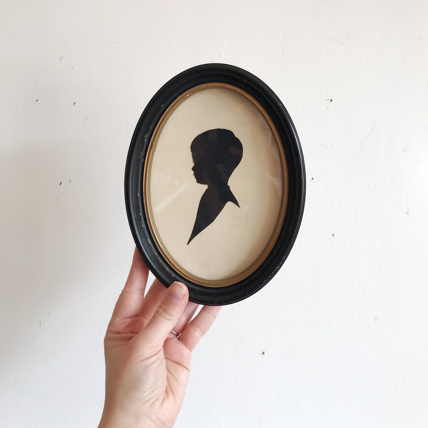 Pair of Vintage Cut-Paper Silhouette Pictures