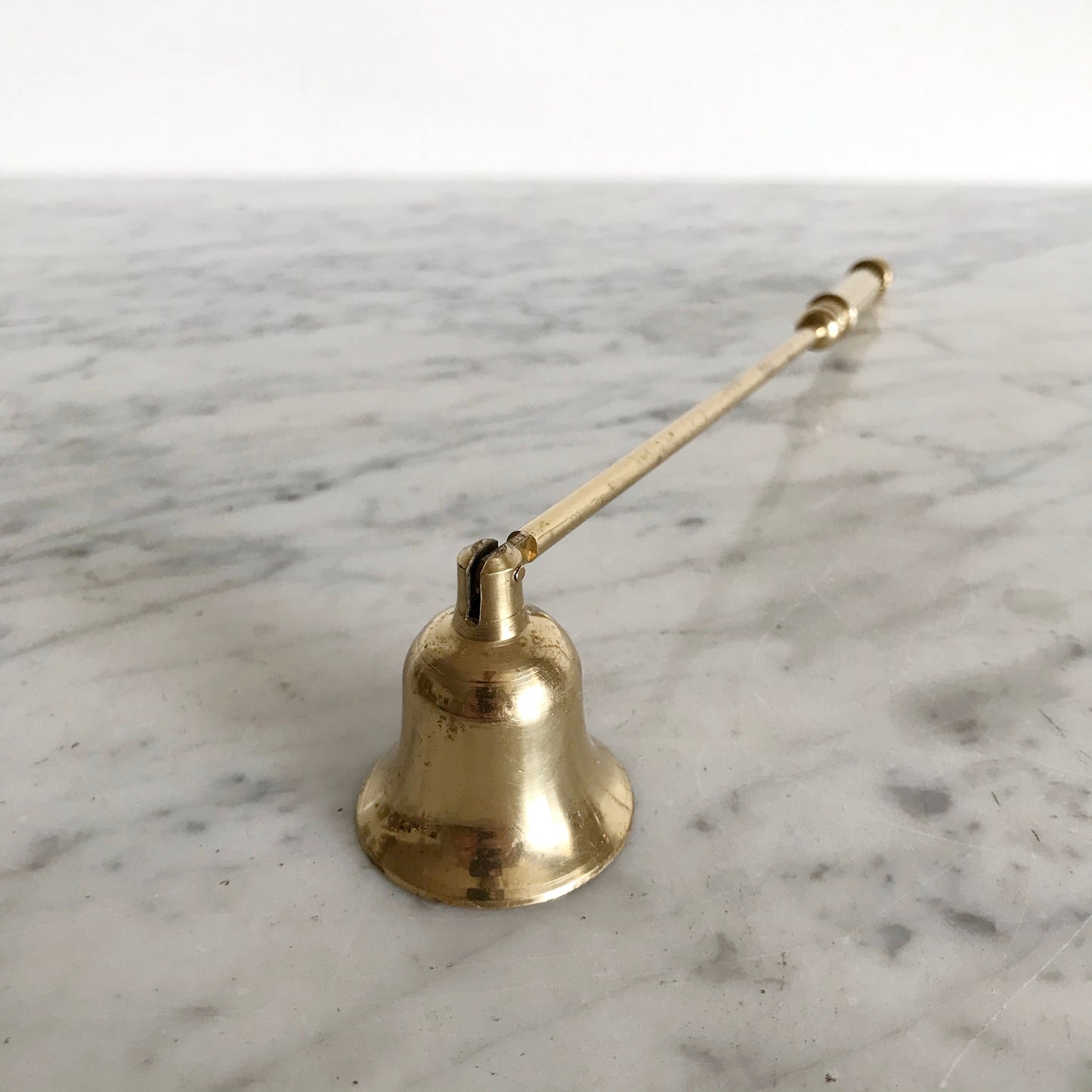 Vintage Brass Candle Snuffer with Fluted Handle