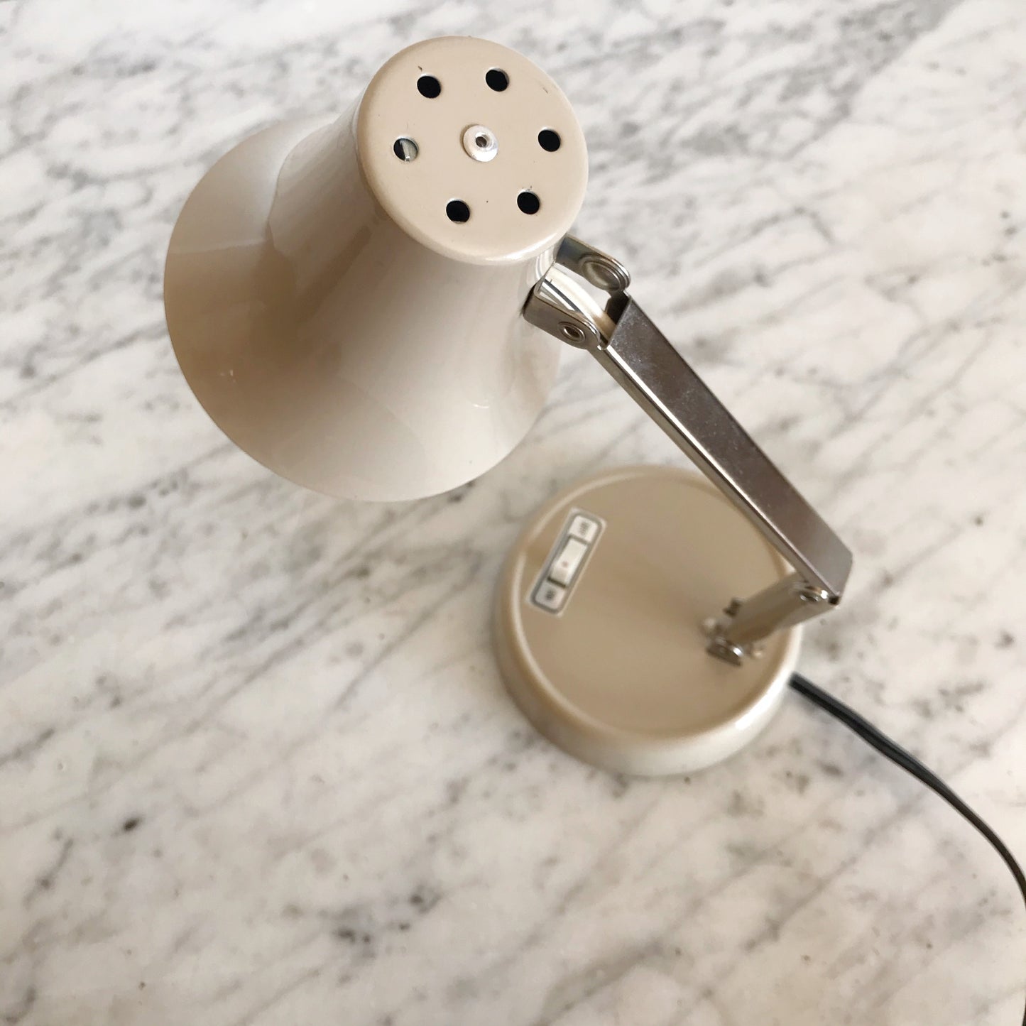 Petite Vintage Tan Desk Lamp