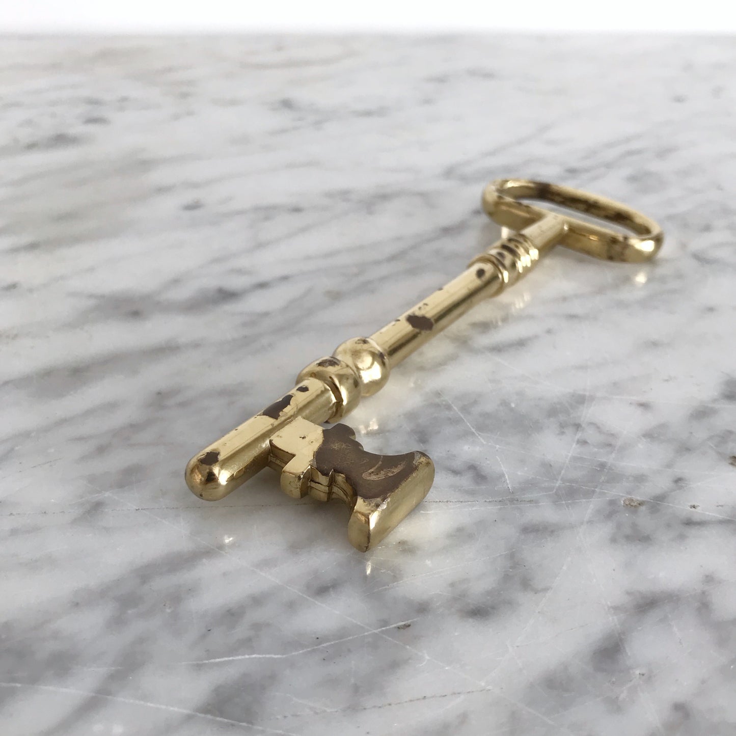 Large Vintage Brass Skeleton Key