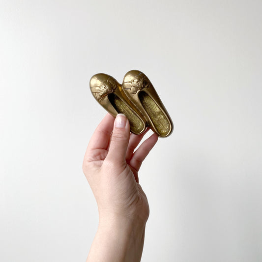 Vintage Brass Ballerina Slippers