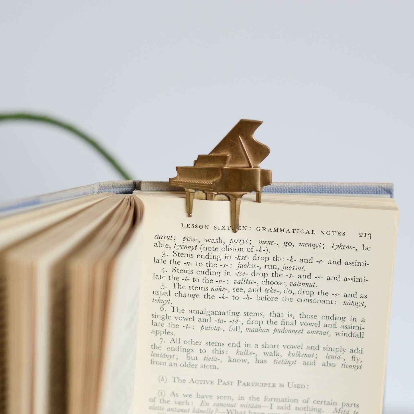 Vintage Brass Piano Bookmark