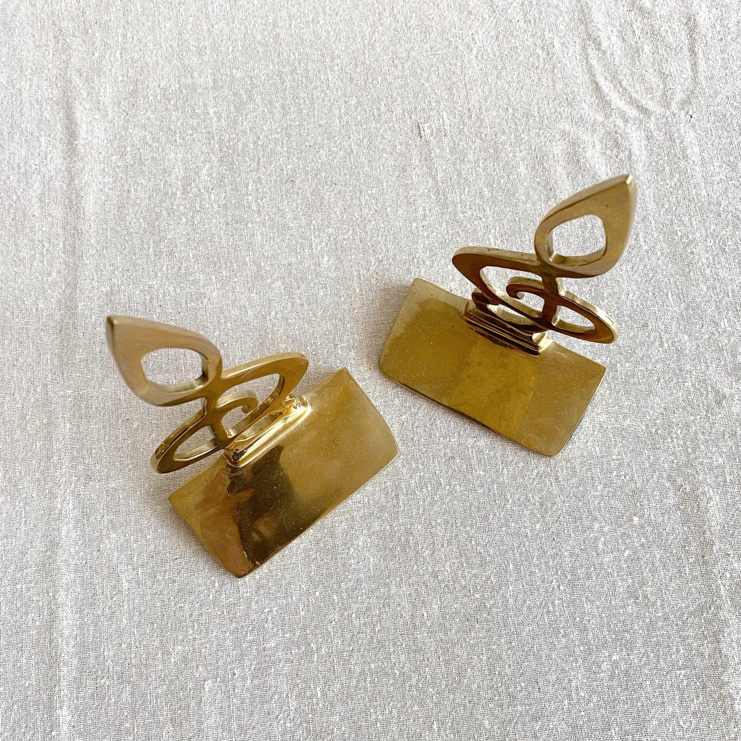 Pair of Vintage Brass Music Bookends