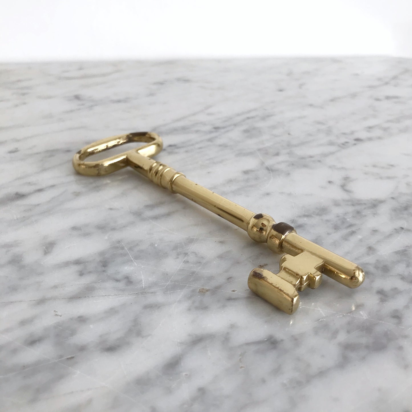 Large Vintage Brass Skeleton Key