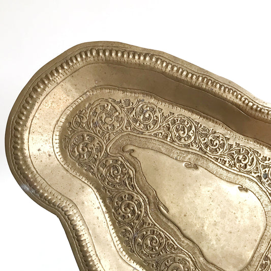Vintage Asymmetrical Brass Tray