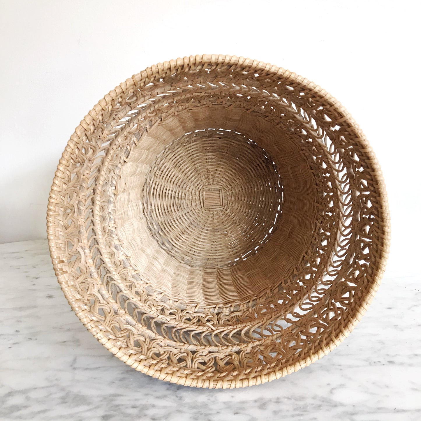 Swirly Wicker Basket, 10.25”