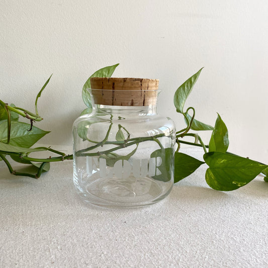 Vintage Glass Flour Canister