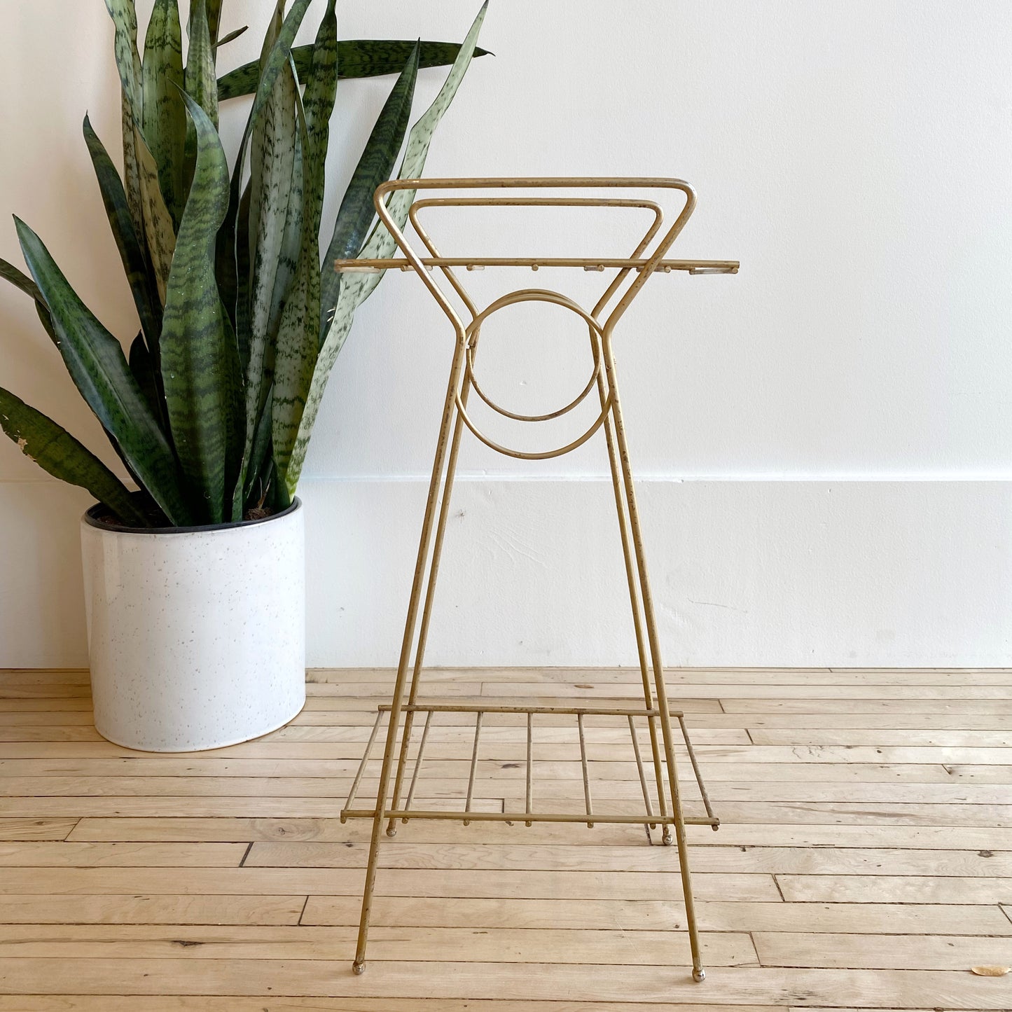 Vintage Mid Century Wire Plant Stand