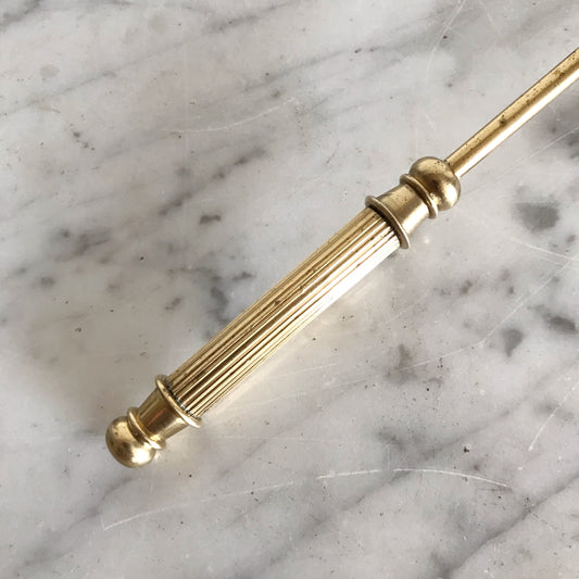 Vintage Brass Candle Snuffer with Fluted Handle