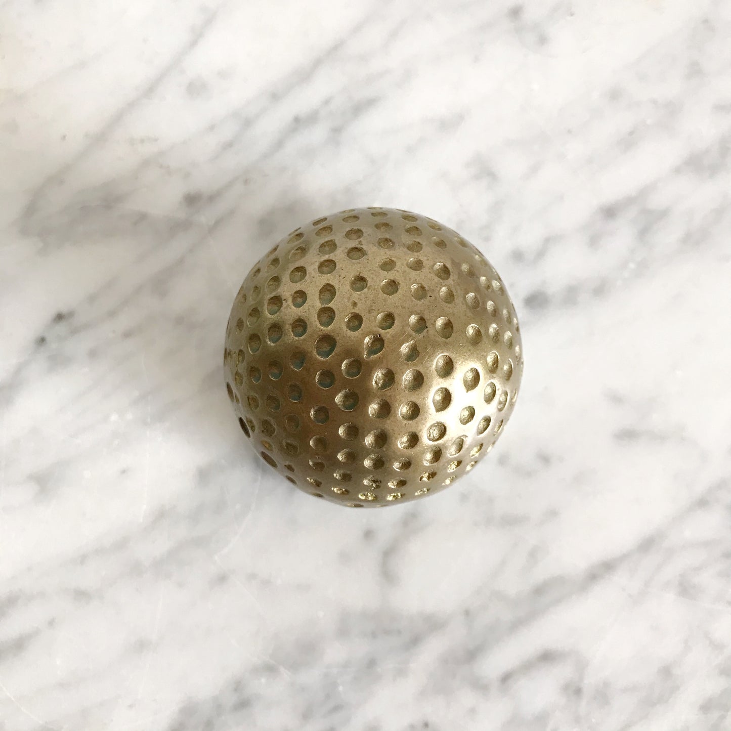 Vintage Brass Golf Ball